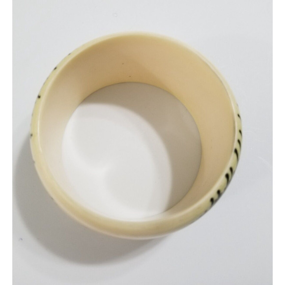 2 1/2" peacock feather bangle bracelet one and three quarters wide b48 - Picture 11 of 11